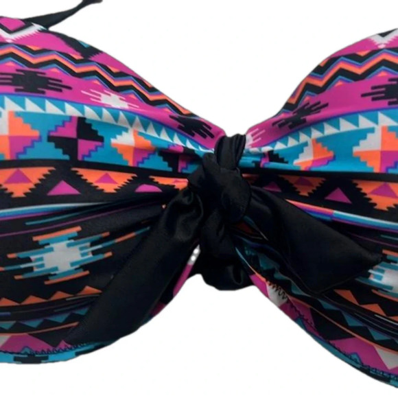 XL halter bikini top XL Aztec print halter bikini top removable straps - Picture 7 of 10